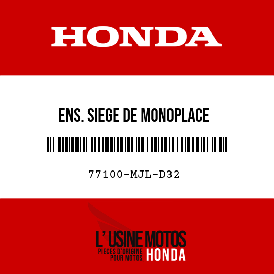 image de 77100-MJL-D32 ENS. SIEGE DE MONOPLACE