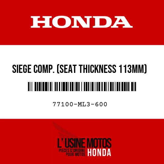 image de 77100-ML3-600 SIEGE COMP. (SEAT THICKNESS 113MM)