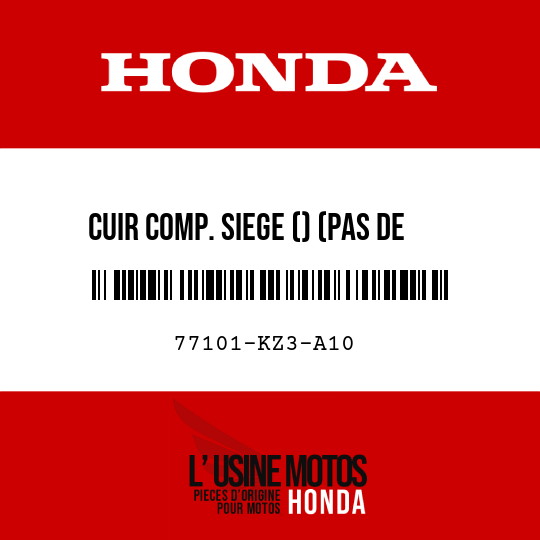 image de 77101-KZ3-A10 CUIR COMP. SIEGE () (PAS DE LETTRES, EPAISSEUR 105MM)