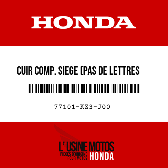 image de 77101-KZ3-J00 CUIR COMP. SIEGE (PAS DE LETTRES IMPRIMEES) ()