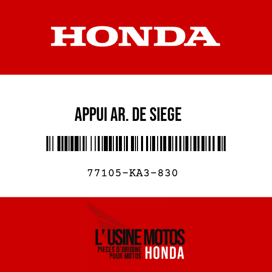 image de 77105-KA3-830 APPUI AR. DE SIEGE