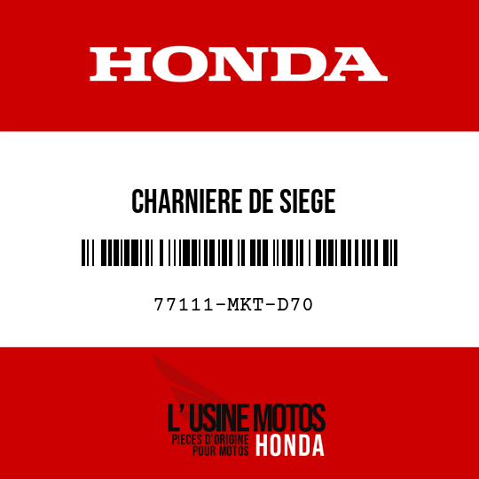 image de 77111-MKT-D70 CHARNIERE DE SIEGE
