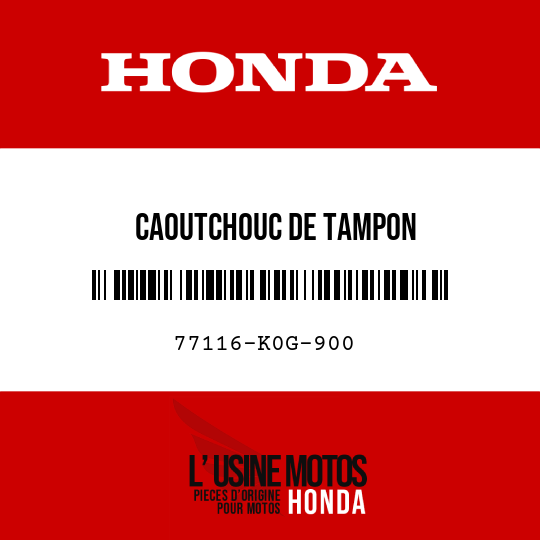 image de 77116-K0G-900 CAOUTCHOUC DE TAMPON