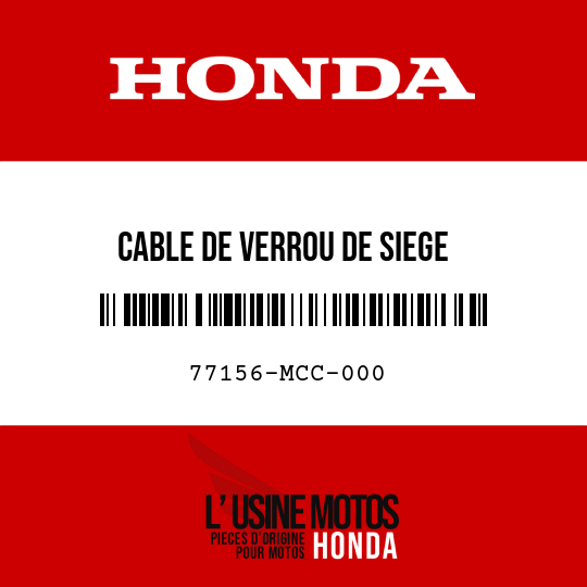 image de 77156-MCC-000 CABLE DE VERROU DE SIEGE