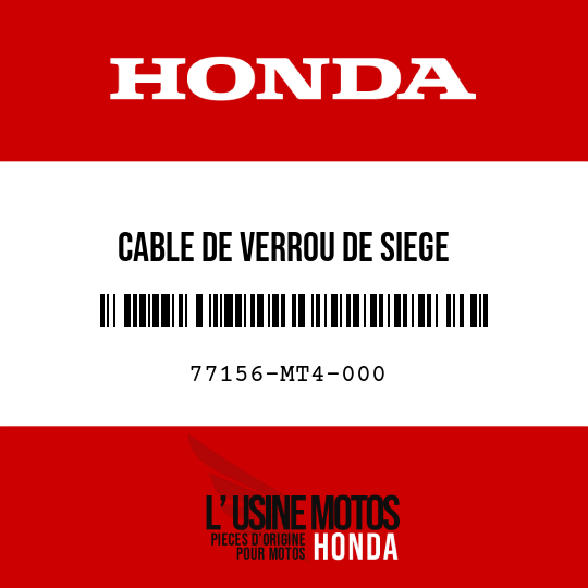 image de 77156-MT4-000 CABLE DE VERROU DE SIEGE
