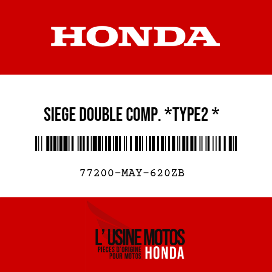 image de 77200-MAY-620ZB SIEGE DOUBLE COMP. *TYPE2 *