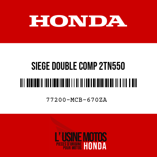 image de 77200-MCB-670ZA SIEGE DOUBLE COMP 2TN550