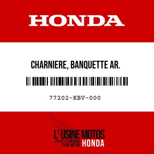 image de 77202-KBV-000 CHARNIERE, BANQUETTE AR.
