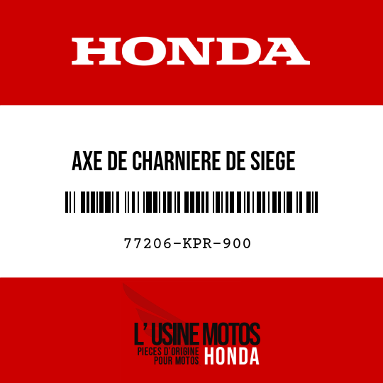 image de 77206-KPR-900 AXE DE CHARNIERE DE SIEGE