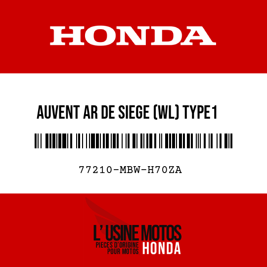 image de 77210-MBW-H70ZA AUVENT AR DE SIEGE (WL) TYPE1