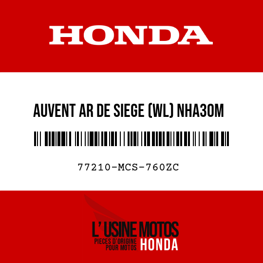 image de 77210-MCS-760ZC AUVENT AR DE SIEGE (WL) NHA30M 