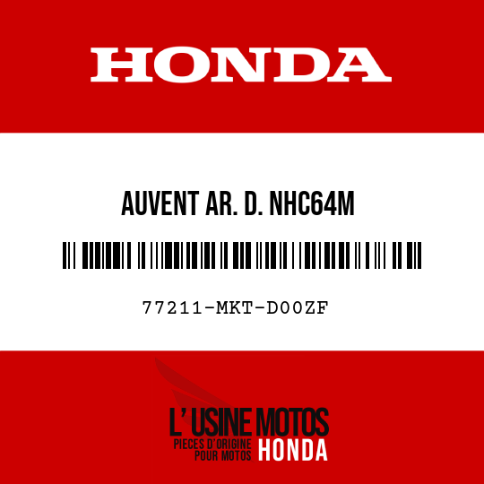 image de 77211-MKT-D00ZF AUVENT AR. D. NHC64M