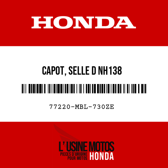 image de 77220-MBL-730ZE CAPOT, SELLE D NH138 