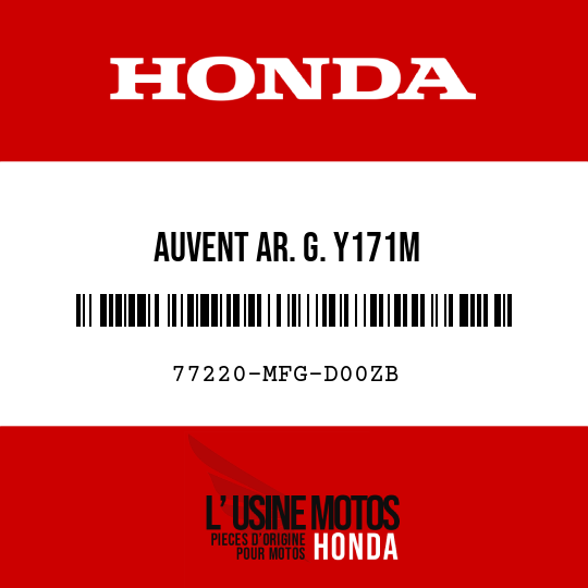 image de 77220-MFG-D00ZB AUVENT AR. G. Y171M 