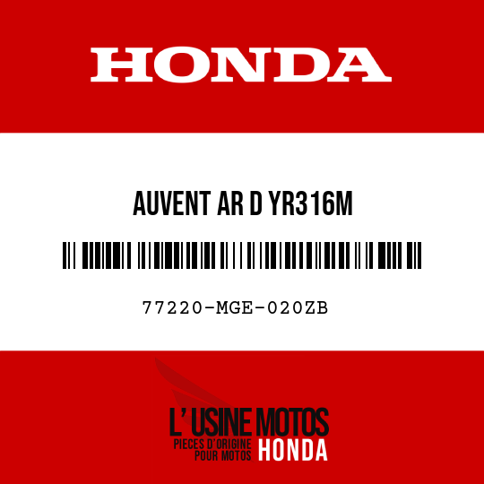 image de 77220-MGE-020ZB AUVENT AR D YR316M