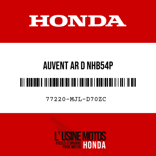 image de 77220-MJL-D70ZC AUVENT AR D NHB54P