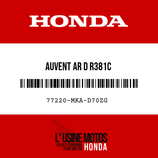 image de 77220-MKA-D70ZG AUVENT AR D R381C
