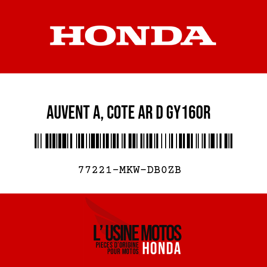 image de 77221-MKW-DB0ZB AUVENT A, COTE AR D GY160R