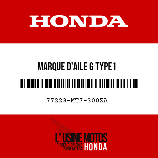 image de 77223-MT7-300ZA MARQUE D'AILE G TYPE1