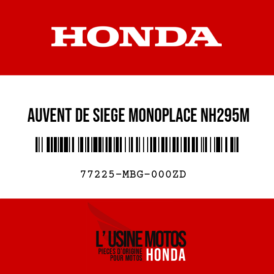 image de 77225-MBG-000ZD AUVENT DE SIEGE MONOPLACE NH295M 