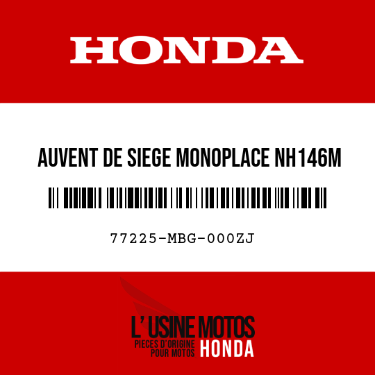 image de 77225-MBG-000ZJ AUVENT DE SIEGE MONOPLACE NH146M 