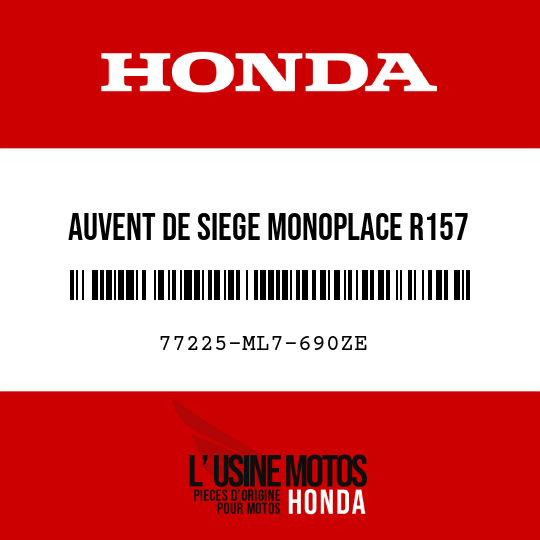 image de 77225-ML7-690ZE AUVENT DE SIEGE MONOPLACE R157 
