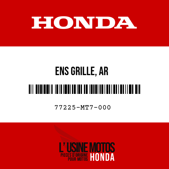 image de 77225-MT7-000 ENS GRILLE, AR