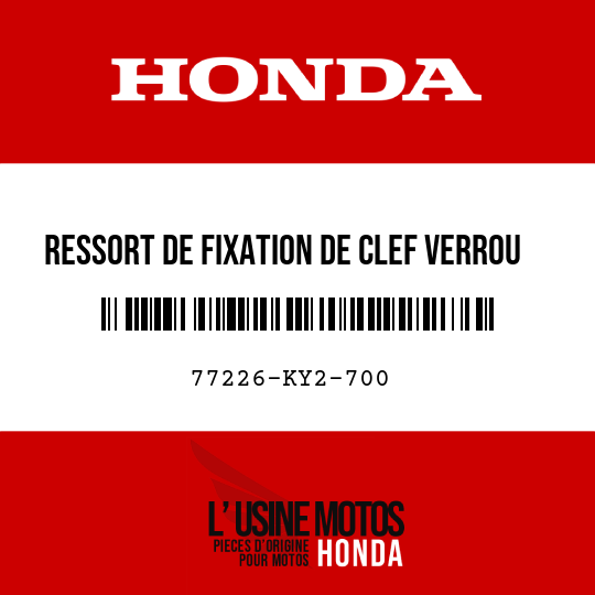 image de 77226-KY2-700 RESSORT DE FIXATION DE CLEF VERROU