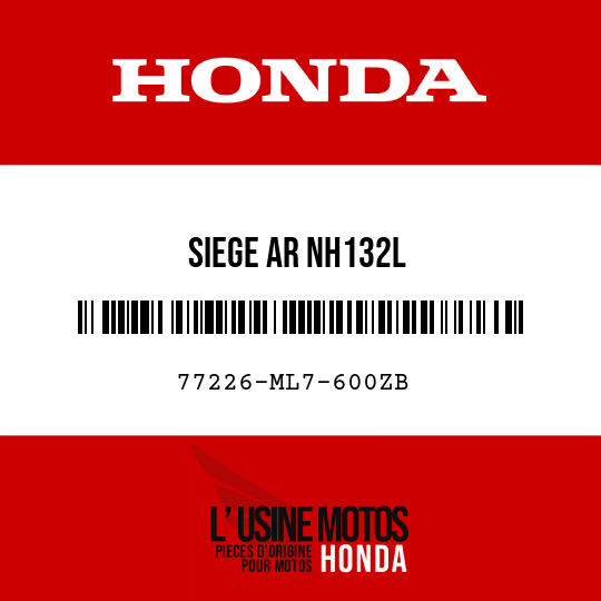 image de 77226-ML7-600ZB SIEGE AR NH132L 