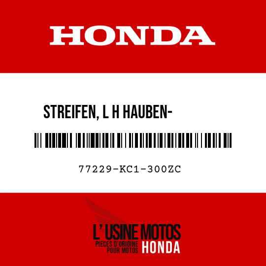 image de 77229-KC1-300ZC STREIFEN, L H HAUBEN-       VERKLEIDUNG TYPE3 (AM) (TYPE3 )