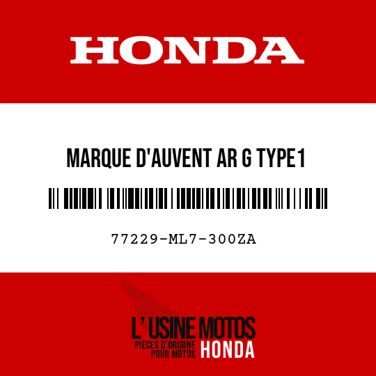 image de 77229-ML7-300ZA MARQUE D'AUVENT AR G TYPE1