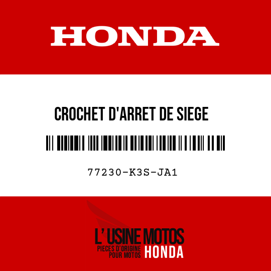 image de 77230-K3S-JA1 CROCHET D'ARRET DE SIEGE