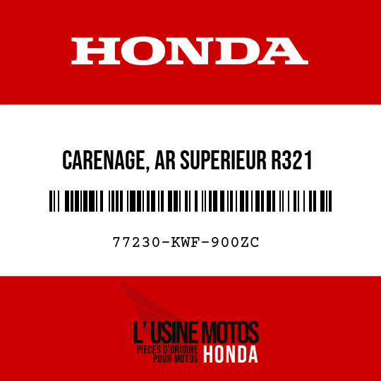 image de 77230-KWF-900ZC CARENAGE, AR SUPERIEUR R321