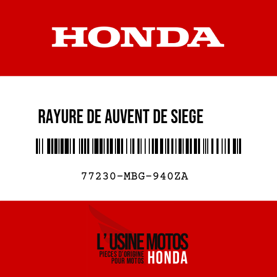 image de 77230-MBG-940ZA RAYURE DE AUVENT DE SIEGE     SEPARE D () TYPE1