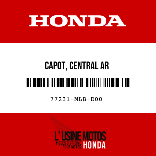 image de 77231-MLB-D00 CAPOT, CENTRAL AR