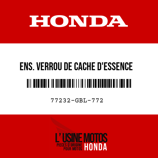 image de 77232-GBL-772 ENS. VERROU DE CACHE D'ESSENCE