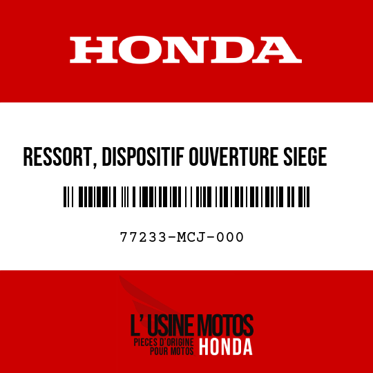 image de 77233-MCJ-000 RESSORT, DISPOSITIF OUVERTURE SIEGE ARRIERE