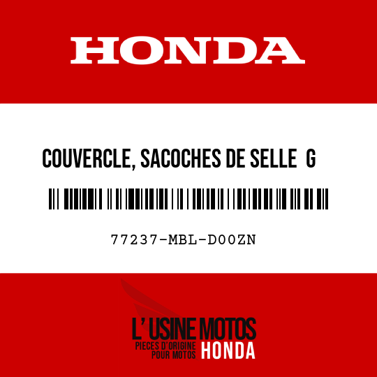 image de 77237-MBL-D00ZN COUVERCLE, SACOCHES DE SELLE  G RP147P 