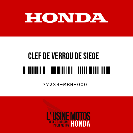 image de 77239-MEH-000 CLEF DE VERROU DE SIEGE