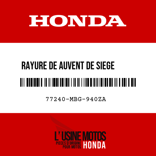 image de 77240-MBG-940ZA RAYURE DE AUVENT DE SIEGE     SEPLARE G () TYPE1