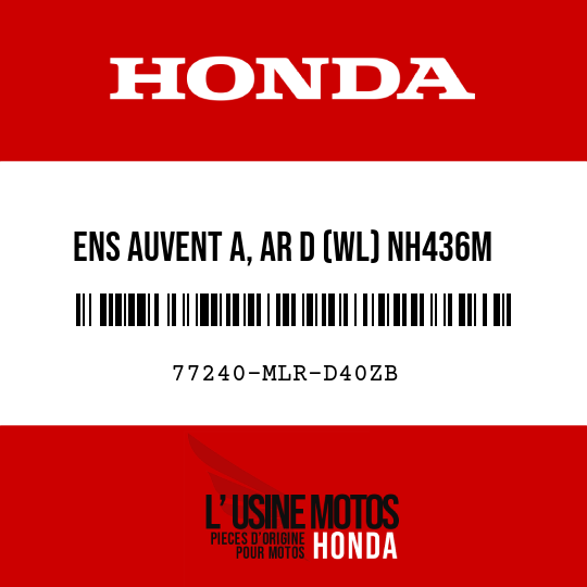 image de 77240-MLR-D40ZB ENS AUVENT A, AR D (WL) NH436M