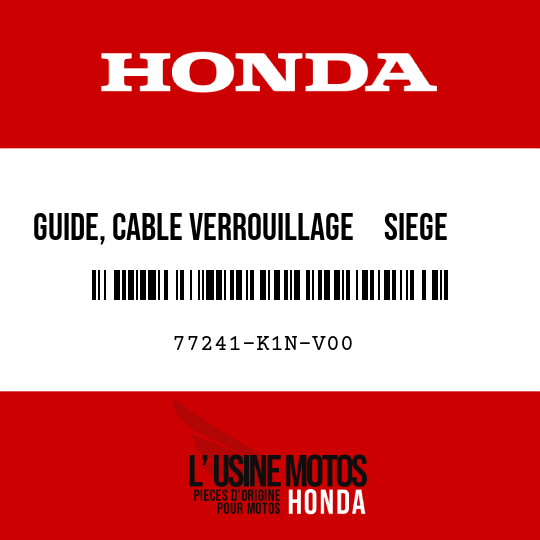image de 77241-K1N-V00 GUIDE, CABLE VERROUILLAGE     SIEGE