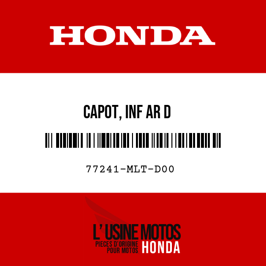 image de 77241-MLT-D00 CAPOT, INF AR D