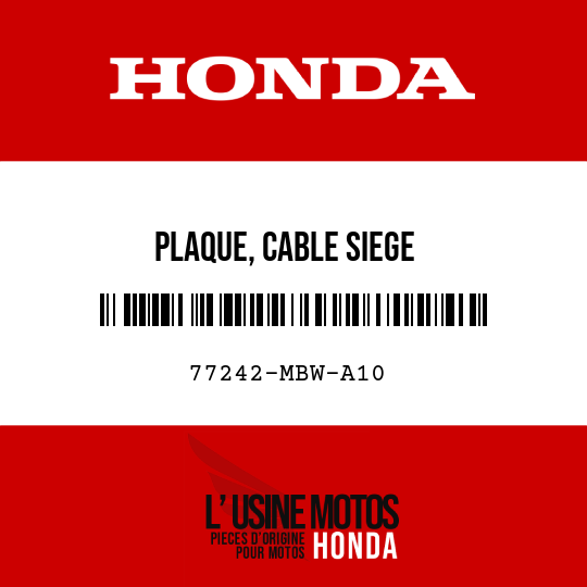 image de 77242-MBW-A10 PLAQUE, CABLE SIEGE
