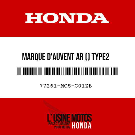 image de 77261-MCS-G01ZB MARQUE D'AUVENT AR () TYPE2