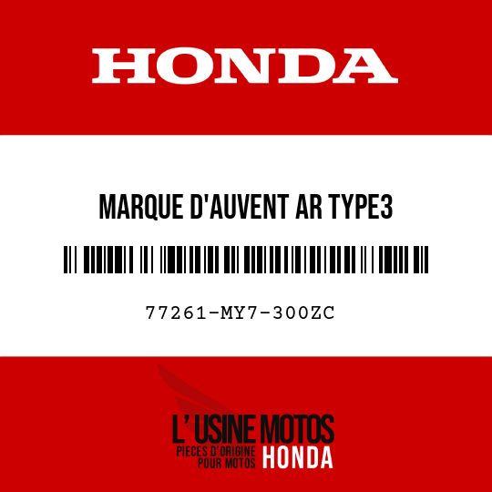 image de 77261-MY7-300ZC MARQUE D'AUVENT AR TYPE3 