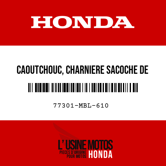 image de 77301-MBL-610 CAOUTCHOUC, CHARNIERE SACOCHE DE SELLE