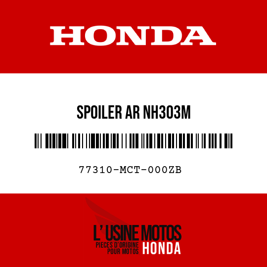 image de 77310-MCT-000ZB SPOILER AR NH303M 