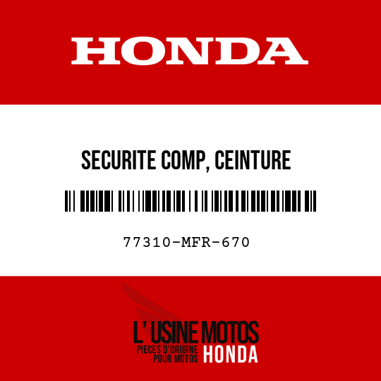 image de 77310-MFR-670 SECURITE COMP, CEINTURE