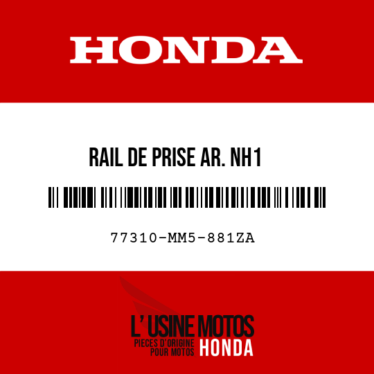 image de 77310-MM5-881ZA RAIL DE PRISE AR. NH1 